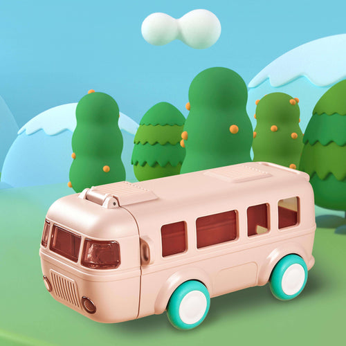 Cartoon Bus Straw Cup Cute Large Capacity Outdoors Car Water Bottle Children Drinkware Bounce Straw Bottle.