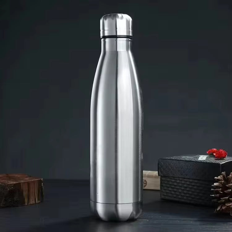 Stainless Steel Sports Water Bottle Cola Shaped Vacuum Insulated Mug.