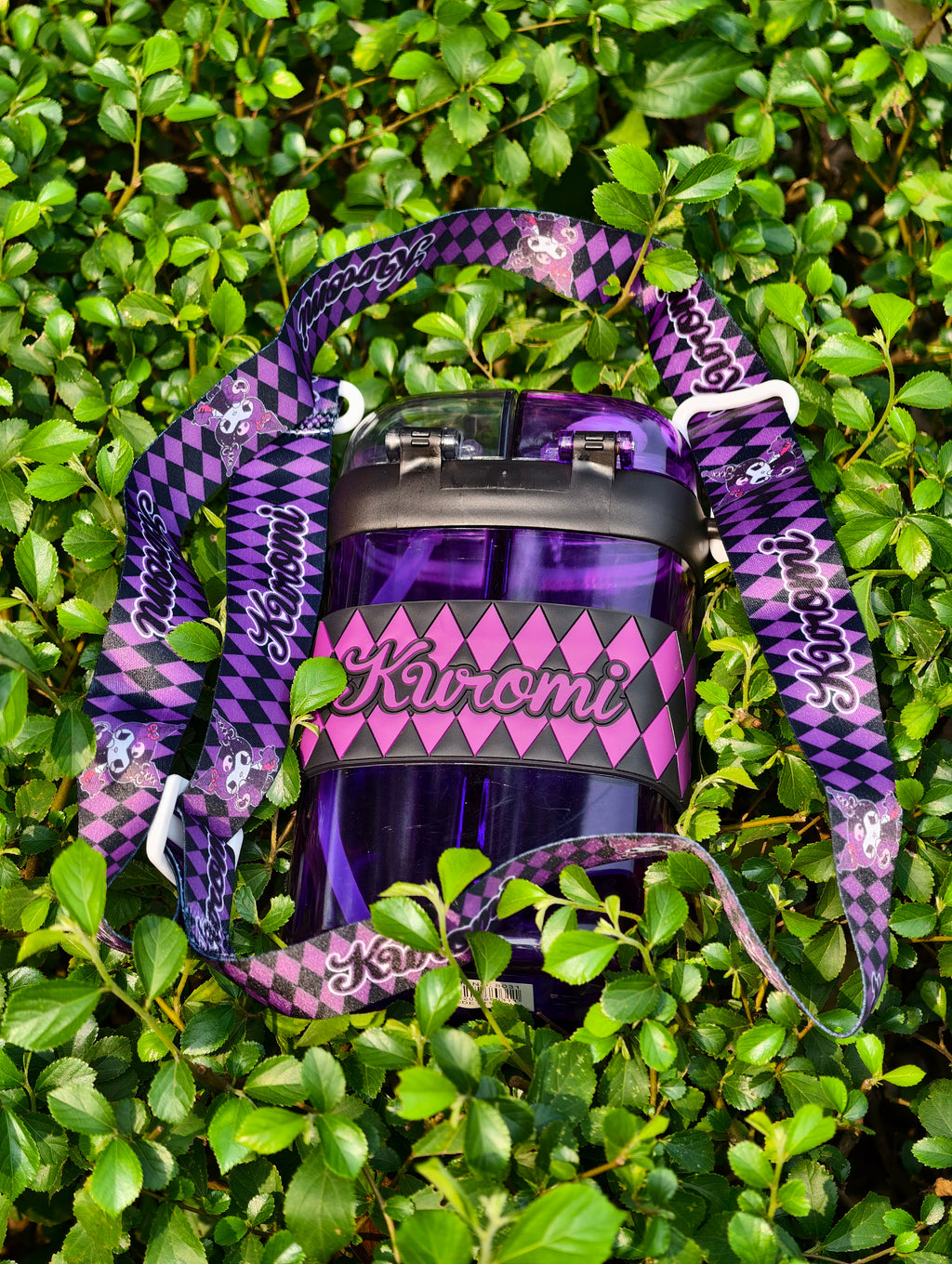 Kids Double Straw Cartoon Water Bottle